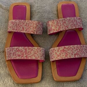 Pretty sparkling pink sandals